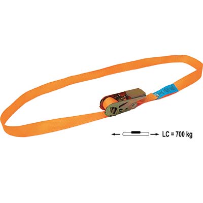 CINGHIA AD ANELLO + CRIC EFFE - L.MT 5,0 H.MM 25 KG 700- 3 pezzi