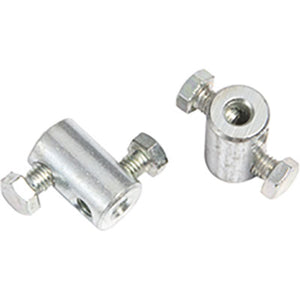 MORSETTO ZINCATO DOPPIA VITE LATERALE SELF - MM  4,5 CF=PZ 4- 5 confezioni