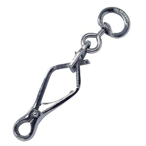 MOSCHETTONE X GUINZAGLIO A PINZA NICHELATO KONG - L.MM 60+1/2- 2 pezzi