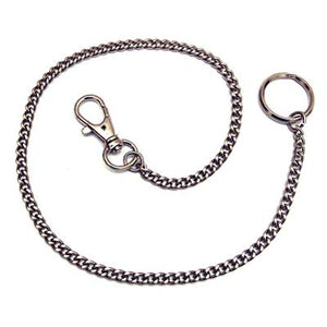 PORTACHIAVE MOSCHETTONE MINI + CATENELLA - ZAMA NICHELATA + ANELLO CM 47- 20 pezzi