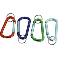 MOSCHETTONE PORTACHIAVE A PERA + ANELLO - ALLUMINIO MM 60- 40 pezzi