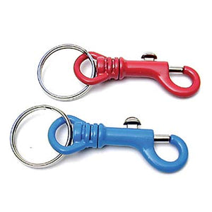 MOSCHETTONE PORTACHIAVE COLORATO - ALLUMINIO + GIVOLARE + ANELLO MM 60- 50 pezzi