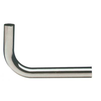 CANOTTO CR CURVO 90  °  OTTONE CROMATO MM 30 CM 15X25