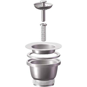 PILETTA MINIBASKET LAVELLO INOX - PP/INOX 11/2F + TAPPO GRIGLIA BASKET- 2 pezzi