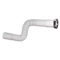 CANOTTO PP FLESSIBILE + GHIERA - BIANCO MM 40/32X11/4 CM 30/80- 10 pezzi