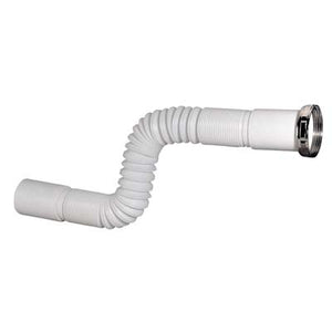 CANOTTO PP FLESSIBILE + GHIERA - BIANCO MM 40X11/2 CM 30/80- 10 pezzi