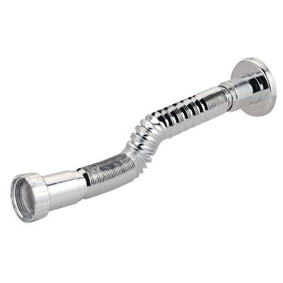 CANOTTO PP FLESSIBILE + GHIERA - CROMATO MM 32X1 CM 30/80- 5 pezzi