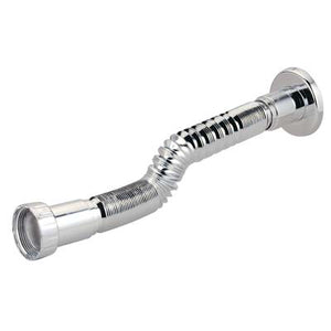 CANOTTO PP FLESSIBILE + GHIERA - CROMATO MM 40X11/2 CM 30/80- 5 pezzi