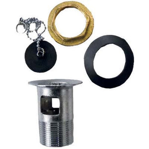 PILETTA SCARICO LAVABO + TROPPO PIENO  OTTONE CROMATO 11/4M