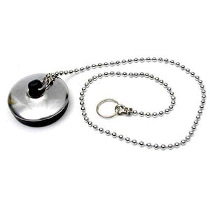 TAPPO PILETTA + CATENA - PVC/INOX MM 31- 12 pezzi