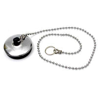 TAPPO PILETTA + CATENA - PVC/INOX MM 40- 12 pezzi
