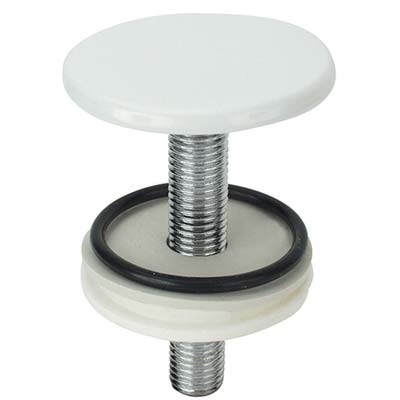 TAPPO COPRIFORO SANITARI OTTONE - BIANCO MM 50 CF=PZ 2- 5 confezioni