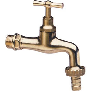 RUBINETTO A VITE 355 ITAP - OTTONE LUCIDO 1/2M + PORTAGOMMA 3/4- 5 pezzi