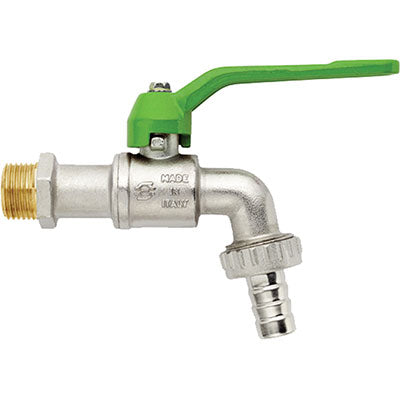 RUBINETTO A SFERA + LEVA GARDEN ANTIGELO FIV - OTTONE NICHELATO 3/4X1- 3 pezzi