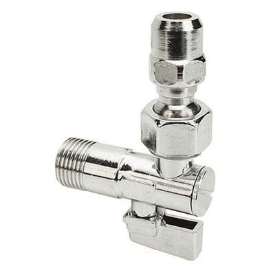 RUBINETTO A SFERA SOTTOLAVABO 775 BUGATTI - OTTONE CROMATO 1/2X3/8 + SNODO + FILTRO + ROSETTA- 3 pezzi