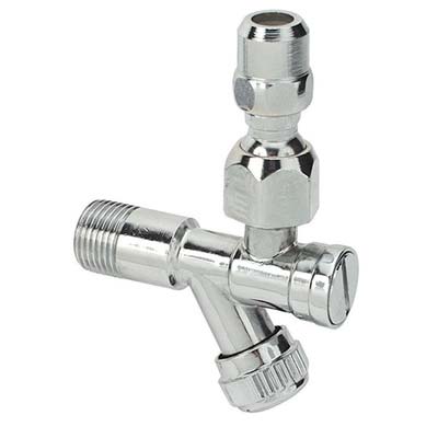 RUBINETTO A VITE SOTTOLAVABO - OTTONE CROMATO 1/2X3/8 + SNODO + FILTRO + ROSETTA- 2 pezzi