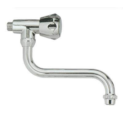 RUBINETTO A VITE LAVELLO A PARETE - OTTONE CROMATO 1/2M- 2 pezzi