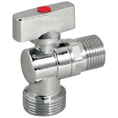 RUBINETTO A SFERA X LAVATRICE - OTTONE CROMATO 1/2MX3/4M- 10 pezzi