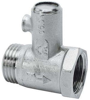 VALVOLA SICUREZZA X SCALDACQUA 366 ITAP - OTTONE NICHELATO 1/2MF- 5 pezzi