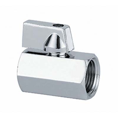 VALVOLA MINI A SFERA X SCALDACQUA WORKIT - OTTONE CROMATO 1/2FF- 5 pezzi