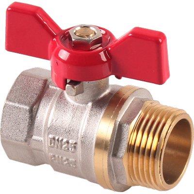 VALVOLA SFERA MF FARFALLA STARS - OTTONE NICHELATO 1MF- 2 pezzi