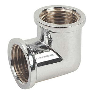 GOMITO FF OTTONE CROMATO 90 GEBO - 3/4F- 5 pezzi