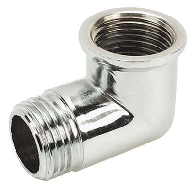 GOMITO MF OTTONE CROMATO 92 GEBO - 1/2MF- 10 pezzi