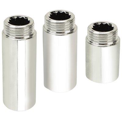 PROLUNGA MF OTTONE CROMATO - 1/2MF + MM 20- 10 pezzi