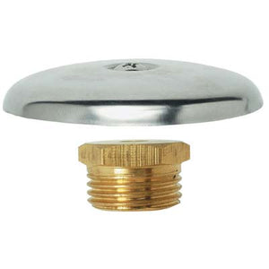 TAPPO M OTTONE + ROSONE INOX - 1/2M- 5 pezzi