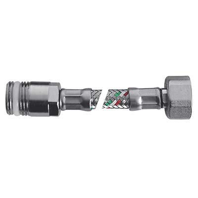 FLESSIBILE FLEXCORE MF PROLUNGATO RIDOTTO PARIGI - INOX 304/PE-RT + GUARNIZIONE 1/2MX3/8F CM 40- 5 pezzi