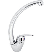 MISCELATORE LAVELLO MONO CANNA ALTA PARIGI EFFE  OTTONE CROMATO