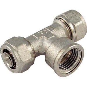 TEE MULTISTRATO FILETTO FEMMINA BAMPI - OTTONE MM 16X1/2- 10 pezzi