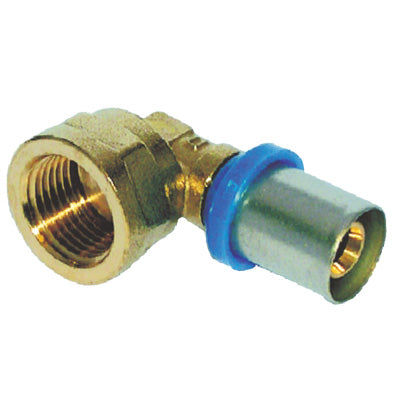 GOMITO MULTISTRATO PRESSARE FIL FEMMINA BAMPI - OTTONE MM 20X3/4F- 5 pezzi