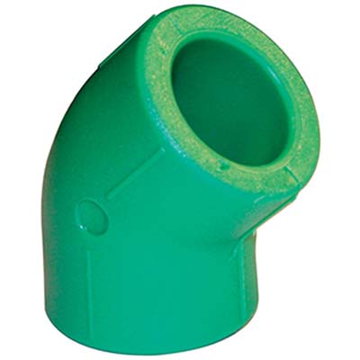 GOMITO PPR A SALDARE 45  ° - VERDE MM 25- 20 pezzi