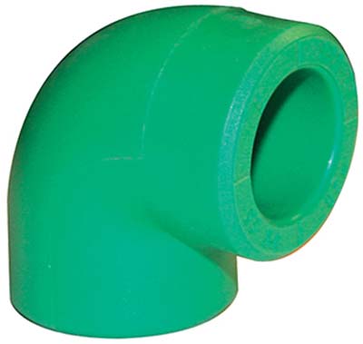 GOMITO PPR A SALDARE 90  ° - VERDE MM 25- 20 pezzi