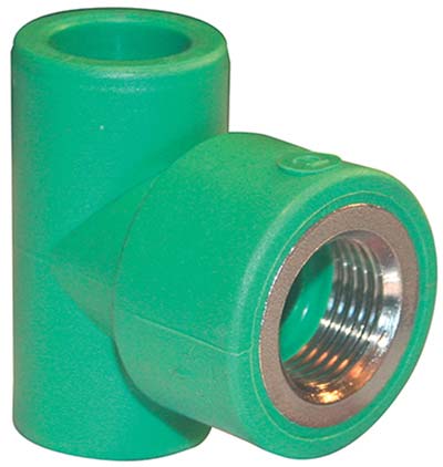 TEE PPR A SALDARE FILETTO FEMMINA - VERDE MM 20X1/2FX20- 10 pezzi