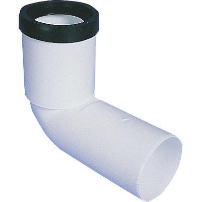 CURVA WC PROLUNGATA SCARICO IDRICO AD INNESTO - PP BIANCO MM 90- 2 pezzi