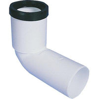 CURVA WC PROLUNGATA SCARICO IDRICO AD INNESTO - PP BIANCO MM 90- 2 pezzi