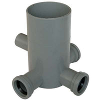 POZZETTO WC SCARICO 3 INGRESSI + 1 USCITA - PP GRIGIO MM 40 H.MM 170- 2 pezzi