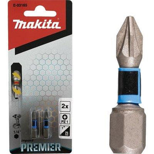 INSERTO CROCE POZIDRIV X AVVITATORE IMPULSI MAKITA - PZXMM 1X25 CF=PZ 2- 3 confezioni