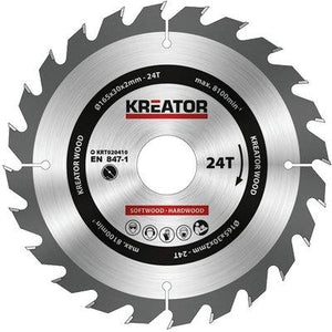 LAMA CIRCOLARE X LEGNO KREATOR  MM 165X30 DENTI 24