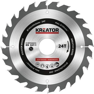 LAMA CIRCOLARE X LEGNO KREATOR  MM 165X30 DENTI 24