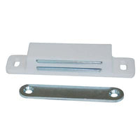 CRICCHETTO MAGNETICO SPORTELLI 652 - MM 87X18 H.MM 15 KG 12 + INCONTRO BIANCO- 25 pezzi