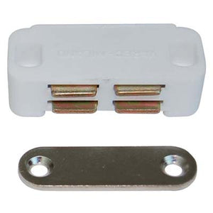 CRICCHETTO MAGNETICO SPORTELLI UCN10 VAREC - MM 45 H.MM 19 KG 3,5 + INCONTRO BIANCO- 12 pezzi