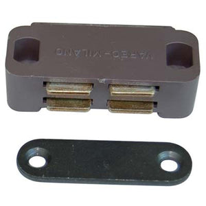 CRICCHETTO MAGNETICO SPORTELLI UCN10 VAREC - MM 45 H.MM 19 KG 3,5 + INCONTRO MARRONE- 12 pezzi