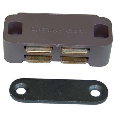 CRICCHETTO MAGNETICO SPORTELLI UCN10 VAREC - MM 45 H.MM 19 KG 3,5 + INCONTRO MARRONE- 12 pezzi