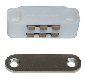 CRICCHETTO MAGNETICO SPORTELLI UC12 VAREC - MM 40 H.MM 16 KG 5 + INCONTRO BIANCO- 12 pezzi