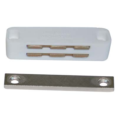 CRICCHETTO MAGNETICO SPORTELLI UC20 VAREC - MM 74 H.MM 22 KG 14 + INCONTRO BIANCO- 12 pezzi