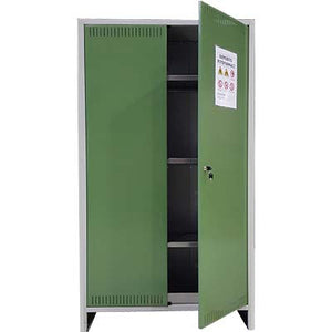 ARMADIO FITOFARMACI SMONTATO PROMETAL  VERN GRIGIO/VERDE H.MM 1795  MM 1000X400