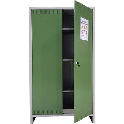 ARMADIO FITOFARMACI SMONTATO PROMETAL  VERN GRIGIO/VERDE H.MM 1795  MM 1000X400